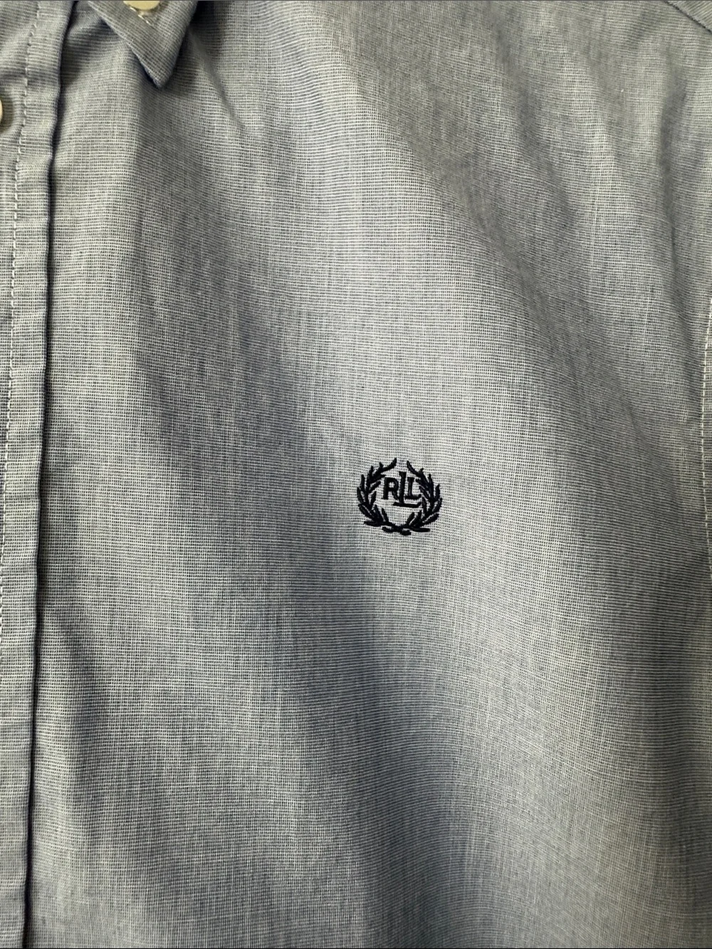 Blue Ralph Lauren Button Down Shirt, Size 18.